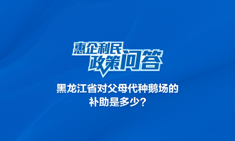 黑龙江省对父母代种鹅场的补助是多少？