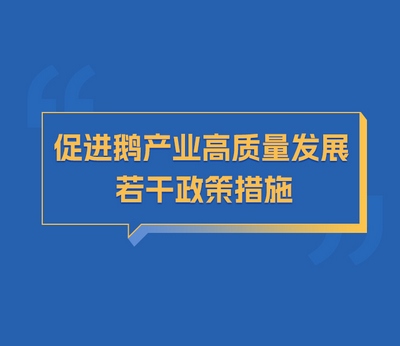 【图解】黑龙江省促进鹅产业高质量发展若干政策措施